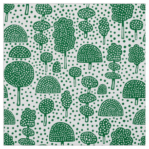 Arboretum 230715 - Forest Green on White Stoff