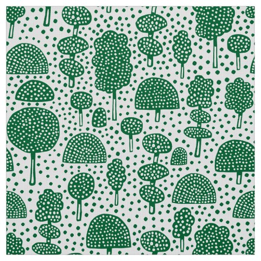 Arboretum 230715 - Forest Green on White Stoff (Muster)