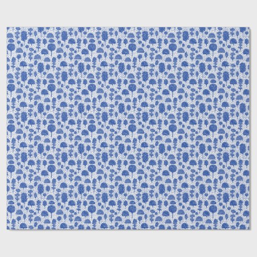 ‎ Arboretum 230715 - Navy Blue on White Geschenkpapier (Flach)