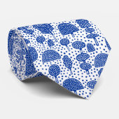 Arboretum 230715 - Navy Blue on White Krawatte (Gerollt)