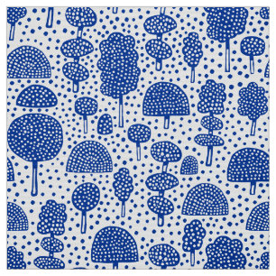 Arboretum 230715 - Navyblau auf Weiß Stoff