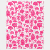 Arboretum 230715 - Neon Red on White Fleecedecke (Vorderseite)