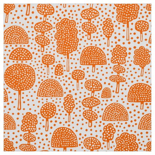 Arboretum 230715 - Orange on White Stoff (Muster)