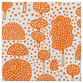 Arboretum 230715 - Orange on White Stoff (Nahaufnahme)