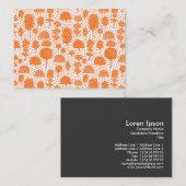  Arboretum 230715 - Orange on White Visitenkarte (Vorne/Hinten)