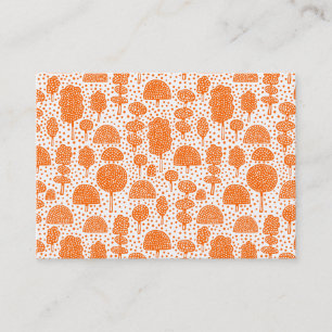  Arboretum 230715 - Orange on White Visitenkarte