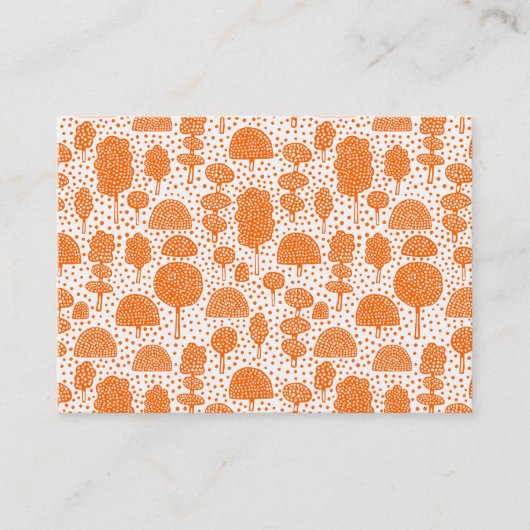 ‎ Arboretum 230715 - Orange on White Visitenkarte (Vorderseite)