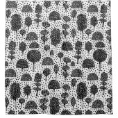 Arboretum 230715 - Schwarz auf Weiß Duschvorhang (Vorderseite)