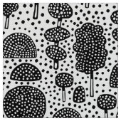 Arboretum 230715 - Schwarz auf Weiß Stoff (Nahaufnahme)