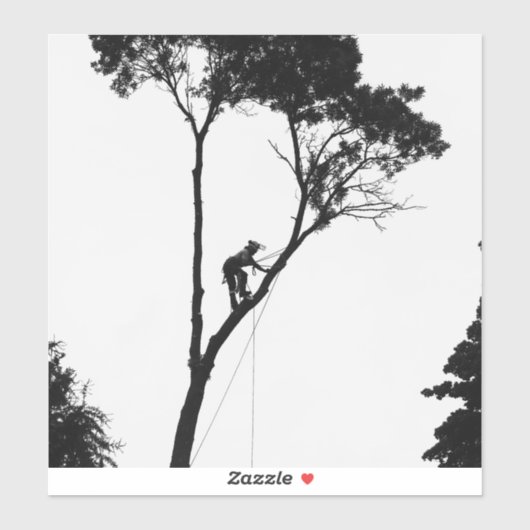 Arborist am Arbeitsplatz Aufkleber (Blatt)