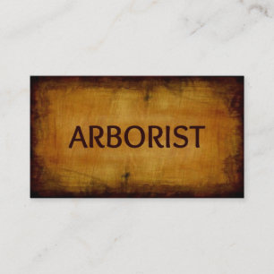 Arborist Antique Brushed Wood Business Card Visitenkarte