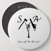 Arborist Arb Art Kettensäge Lumberjack Button (Vorne & Hinten)