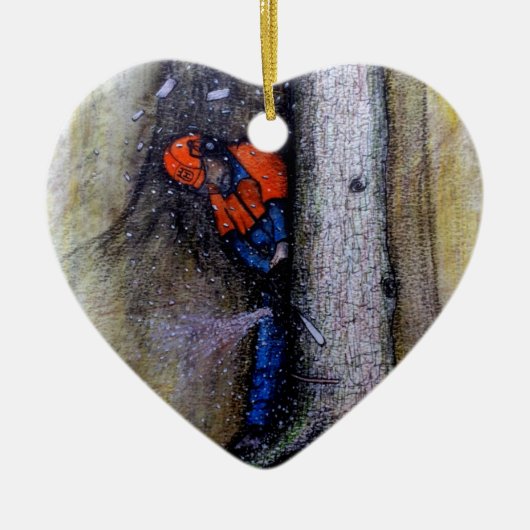 Arborist-Baum-Chirurg Keramikornament (Vorne)