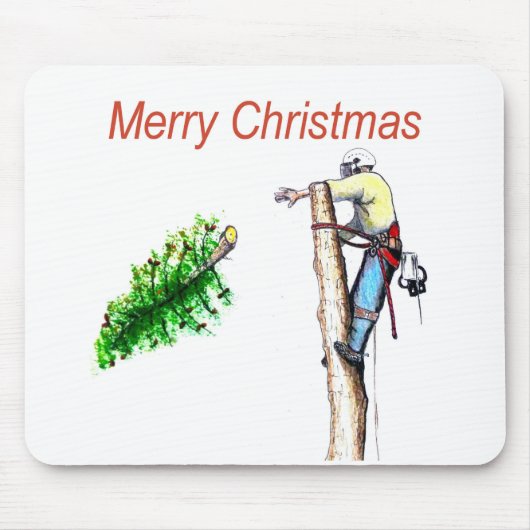 Arborist Chainsaw Baum Chirurg Geschenk Weihnachte Mousepad (Vorne)
