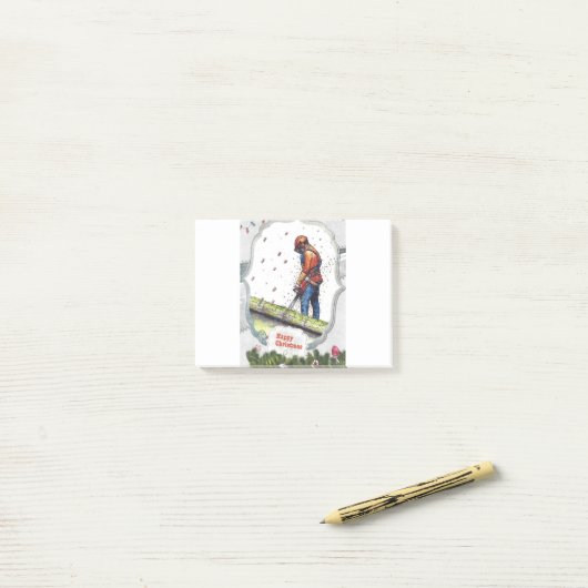 Arborist Chainsaw Baum Chirurg Geschenk Weihnachte Post-it Klebezettel (Auf Schreibtisch)