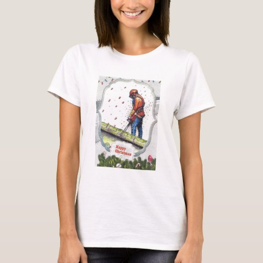 Arborist Chainsaw Baum Chirurg Geschenk Weihnachte T-Shirt (Vorderseite)