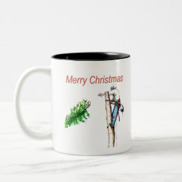Arborist Chainsaw Baum Chirurg Geschenk Weihnachte Zweifarbige Tasse