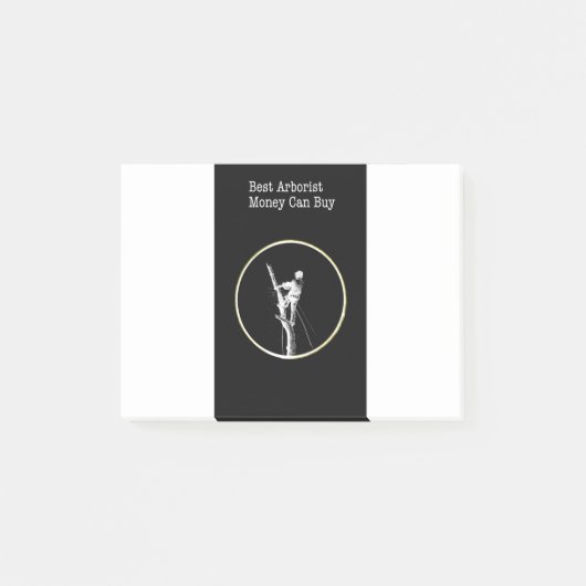 Arborist chainsaw tree surgeon post-it klebezettel (Vorderseite)