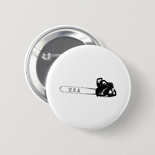 Arborist chainsaw tree über Gift Present Button (Vorne & Hinten)