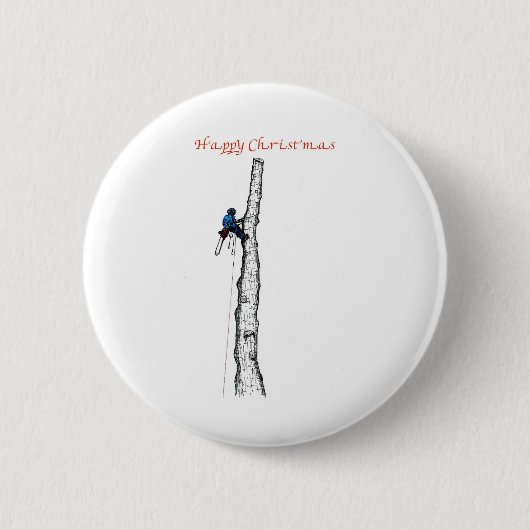 Arborist chainsaw tree über Gift Present Button (Vorderseite)
