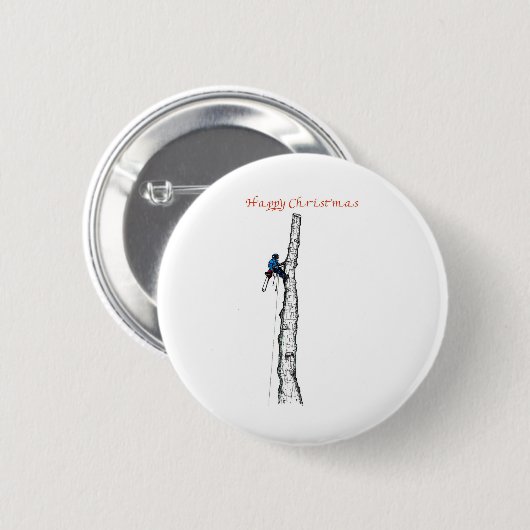 Arborist chainsaw tree über Gift Present Button (Vorne & Hinten)