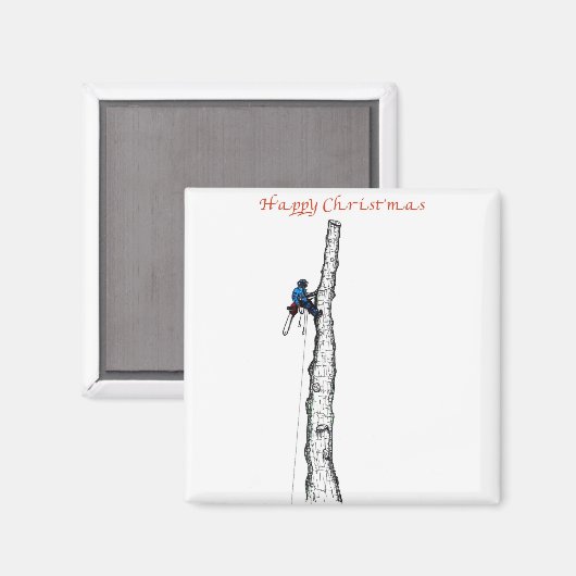 Arborist chainsaw tree über Gift Present Magnet (Vorderseite/Rückseite)