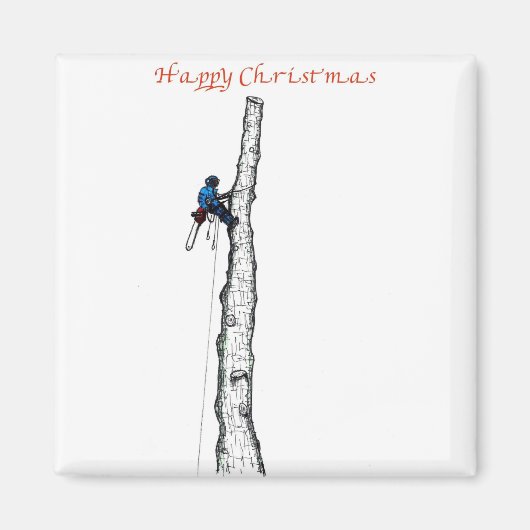 Arborist chainsaw tree über Gift Present Magnet (Vorne)