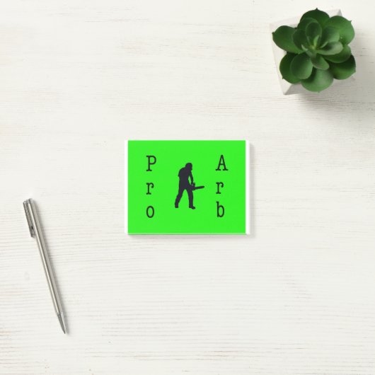 Arborist chainsaw tree über Gift Present Post-it Klebezettel (Büro)