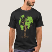Arborist Gardener Tree World Map Nature T-Shirt (Vorderseite)