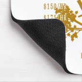 Arborist Hourly Rate Funny Tree Climbing Logger Gi Mousepad (Ecke)