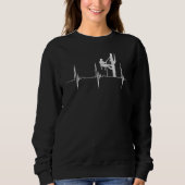 Arborist Logger Tree Climbing Heartbeat EKG Pulse  Sweatshirt (Vorderseite)