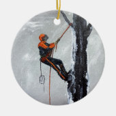 Arborist Long Haul Husqvarna Keramik Ornament (Vorne)