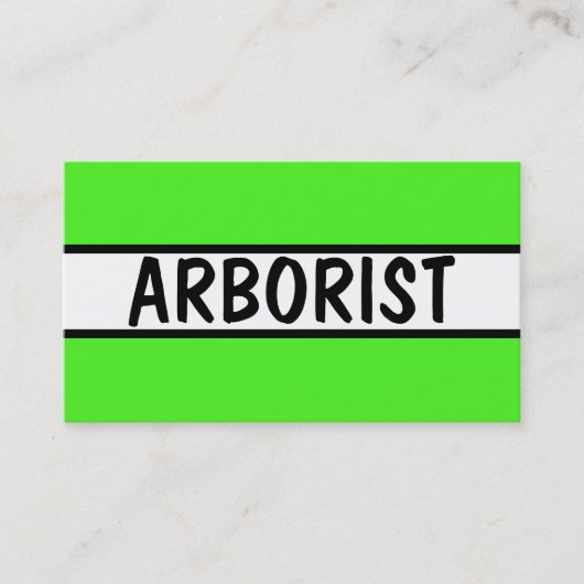 Arborist Neon Green Visitenkarte (Vorderseite)