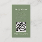 Arborist QR Code Business Card Visitenkarte (Rückseite)
