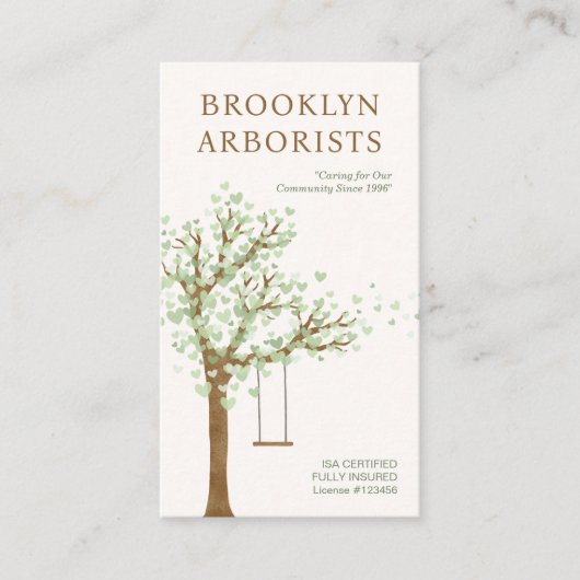 Arborist QR Code Business Card Visitenkarte (Vorderseite)