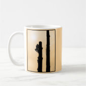 Arborist Silhouette Tree Climber Sunset Kaffeetasse (Links)