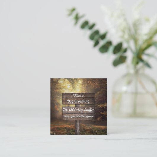 Arborist Tree Care Landscaper Quadratische Visitenkarte (Stehend Vorderseite)