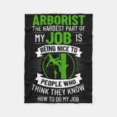 Arborist Tree Climbing Chainsaw Tree Surgeon Begin Fleecedecke (Vorderseite)
