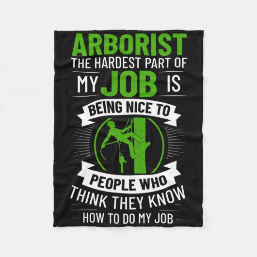 Arborist Tree Climbing Chainsaw Tree Surgeon Begin Fleecedecke (Vorderseite)