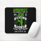 Arborist Tree Climbing Chainsaw Tree Surgeon Begin Mousepad (Mit Mouse)