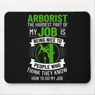 Arborist Tree Climbing Chainsaw Tree Surgeon Begin Mousepad