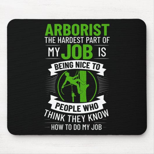 Arborist Tree Climbing Chainsaw Tree Surgeon Begin Mousepad (Vorne)