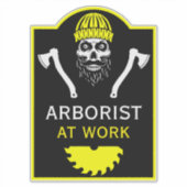 Arborist Tree Surgeon Aufkleber (Vorderseite)