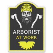 Arborist Tree Surgeon Aufkleber (Vorderseite)