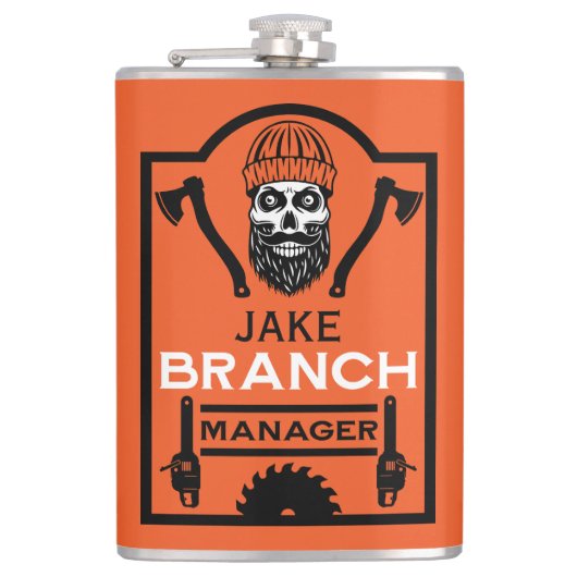 Arborist Tree Surgeon Flachmann (Vorderseite)