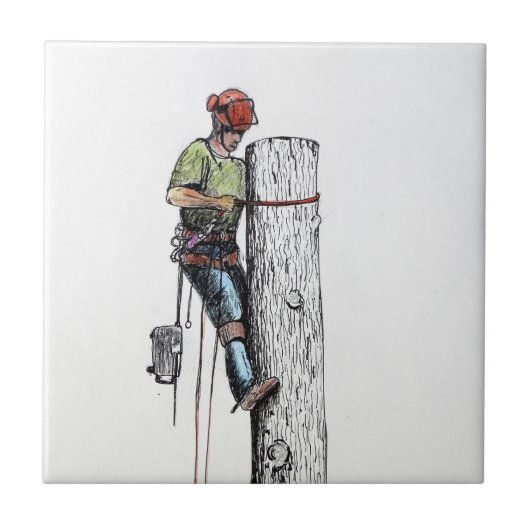 Arborist Tree Surgeon Fliese (Vorderseite)