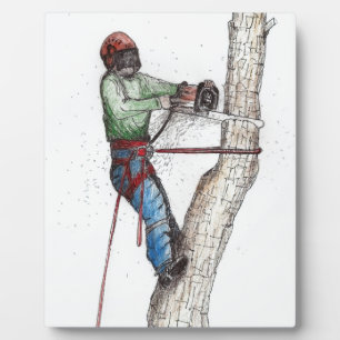 Arborist Tree Surgeon Fotoplatte