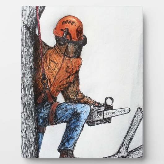 Arborist Tree Surgeon Fotoplatte (Vorderseite)