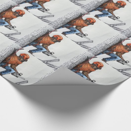 Arborist Tree Surgeon Geschenkpapier (Ecke)