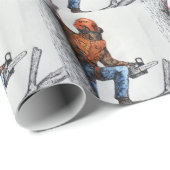 Arborist Tree Surgeon Geschenkpapier (Rolleneckpunkt)
